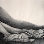 Feet, stone lithograph, 18"x22", 2010.