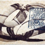 Snake in a bottle, lithography and relief on Tang Pi, 10"x20", 2008.